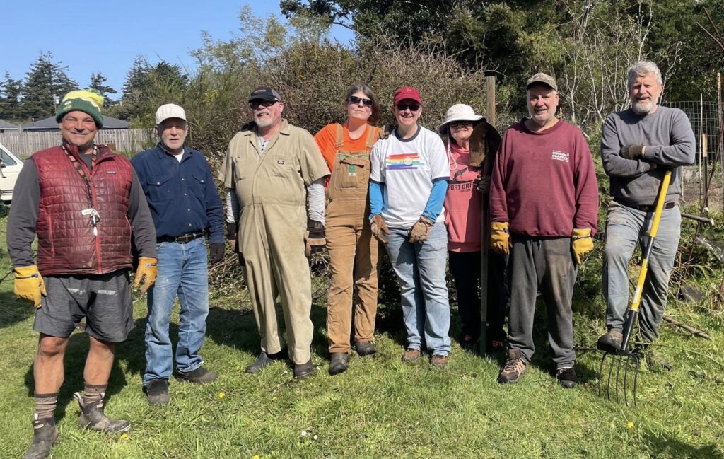 Rotarians working on Common Good Garden 2025